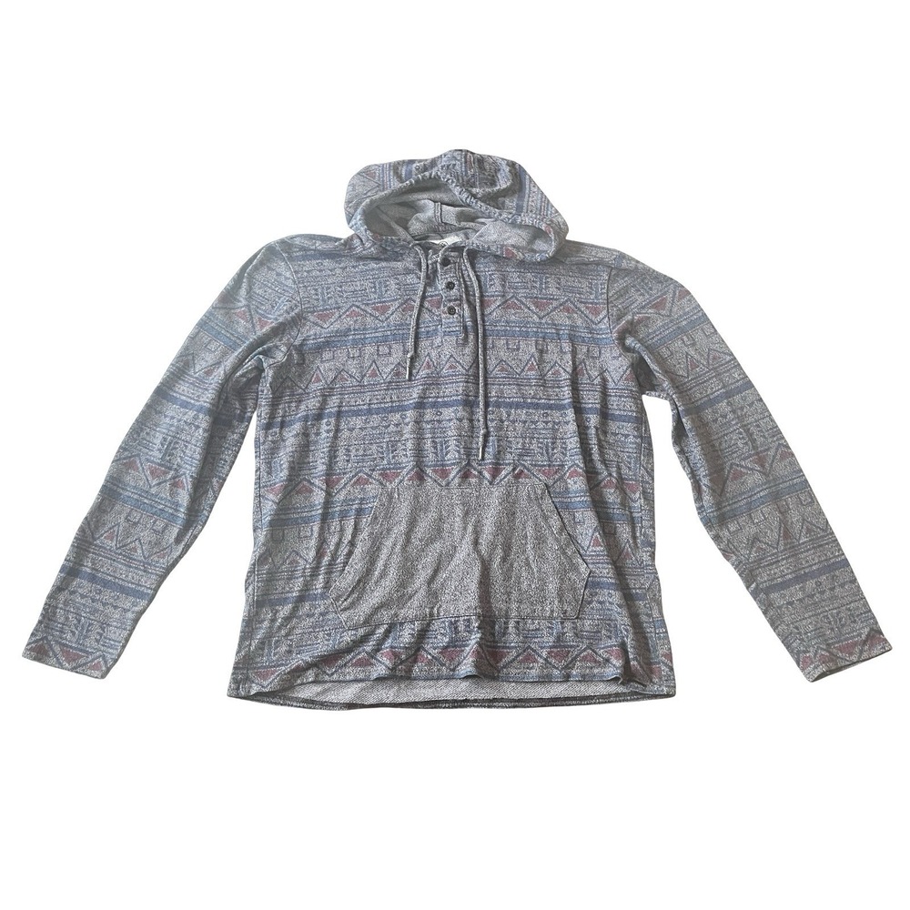 On the Byas Men's Size XL Lightweight Sweatshirt Aztec Western Gray Blue Red